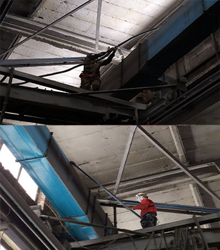 Обеспыливание поверхностей и металлоконструкций